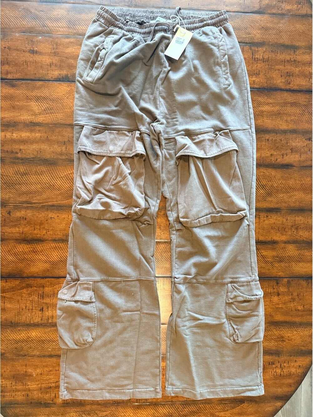 MNML Front Cargo Sweatpants Mens / Unisex  - Olive Size Large